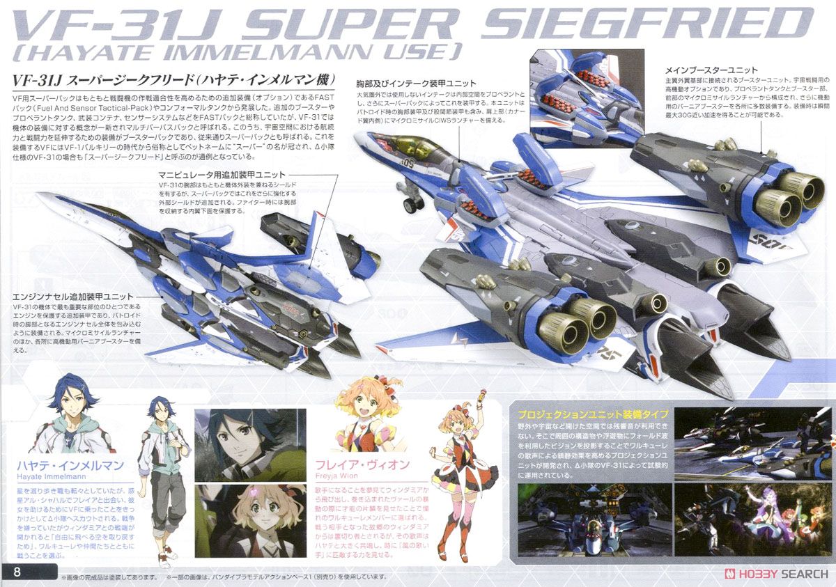 VF-31J ジークフリード(ハヤテ・インメルマン機) 対応スーパーパック