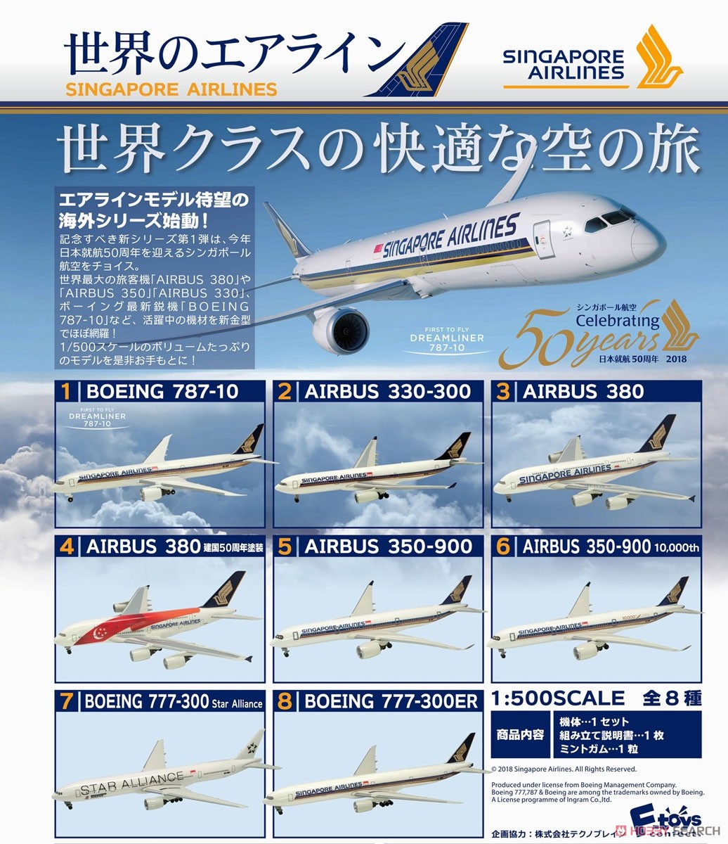 世界のエアライン シンガポール航空 (プラモデル) - ホビーサーチ