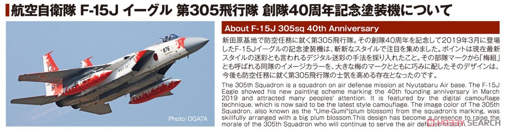 航空自衛隊 F-15J イーグル 第305飛行隊 創隊40周年記念塗装機 ʻ梅組