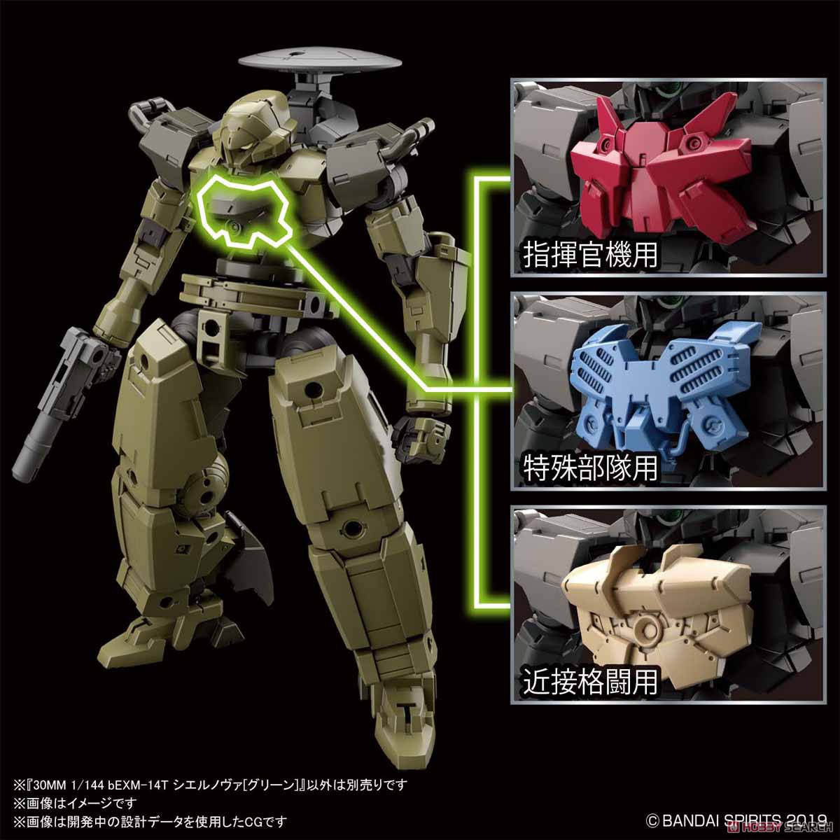 30MM bEXM-14T シエルノヴァ [グリーン] (プラモデル) - ホビーサーチ