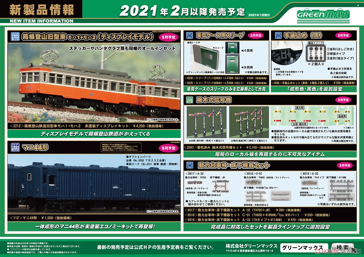 箱根登山鉄道 旧型車 モハ1+モハ2 未塗装ディスプレイキット (組み立て