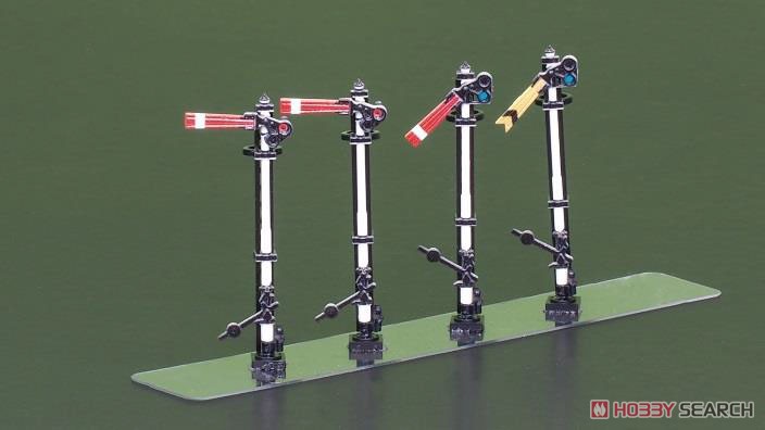 着色済み 腕木式信号機セット (8基入り) (組み立てキット) (鉄道模型