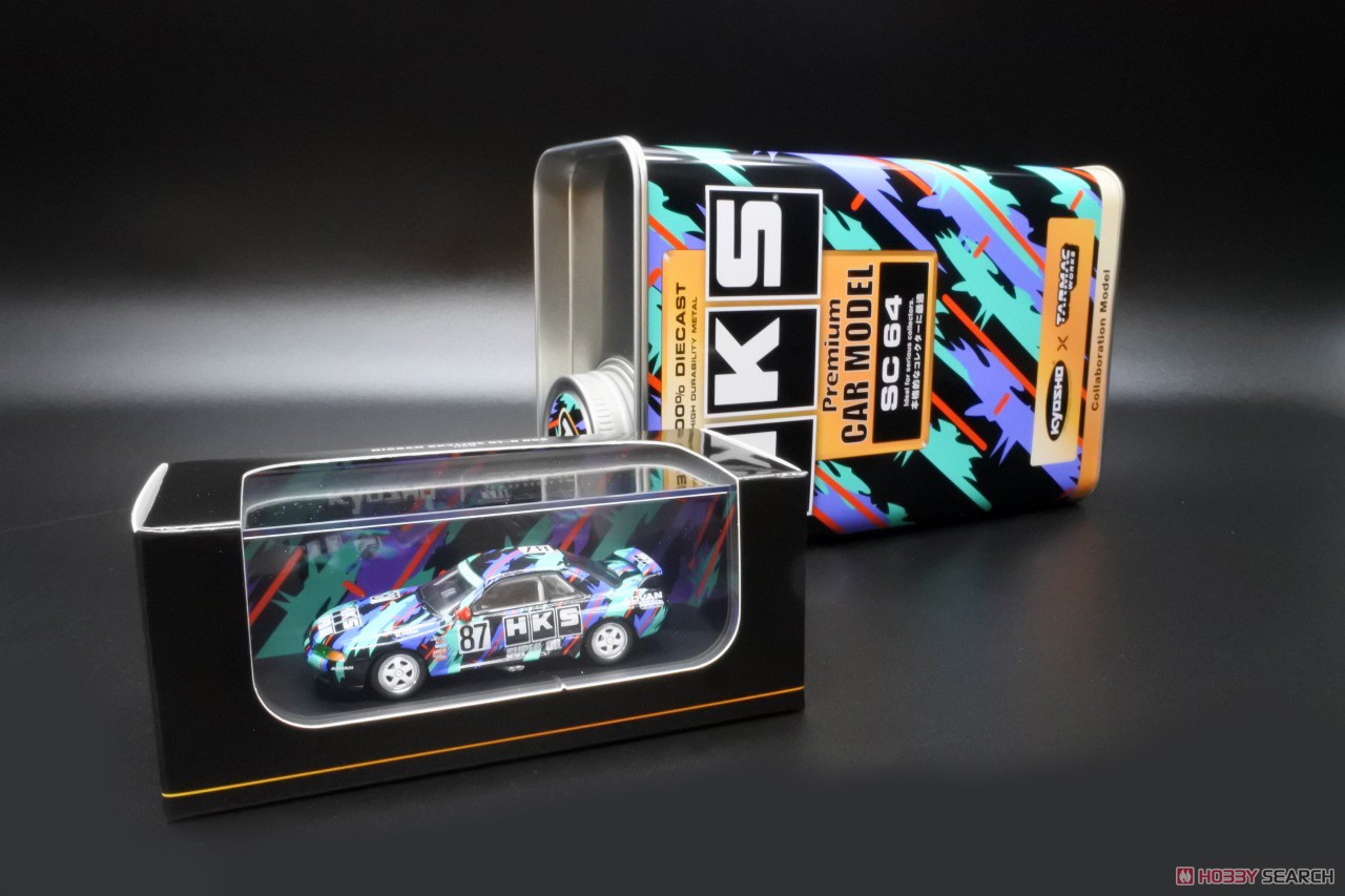 Nissan Skyline GT-R R32 HKS With metal oil can (ミニカー) - ホビー