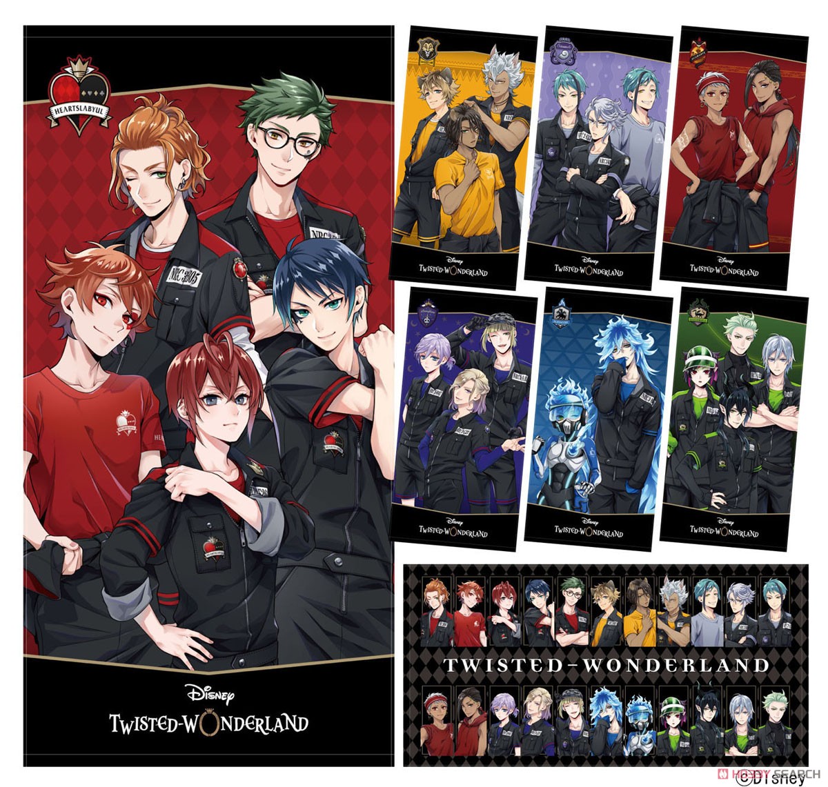 ディズニー ツイステッドワンダーランド バスタオル (集合柄