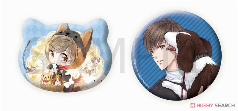 恋とプロデューサー」 カレともふもふ缶バッジ2個セット ハク