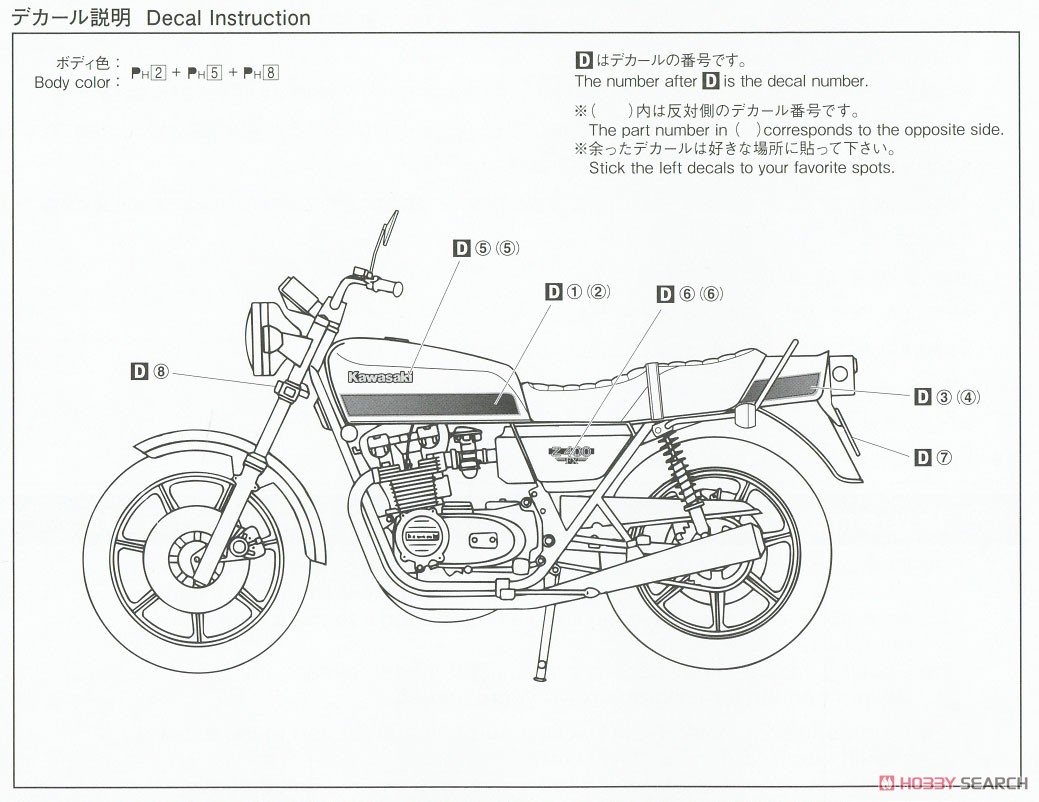 カワサキ KZ400E Z400FX `81 (プラモデル) - ホビーサーチ カーモデル