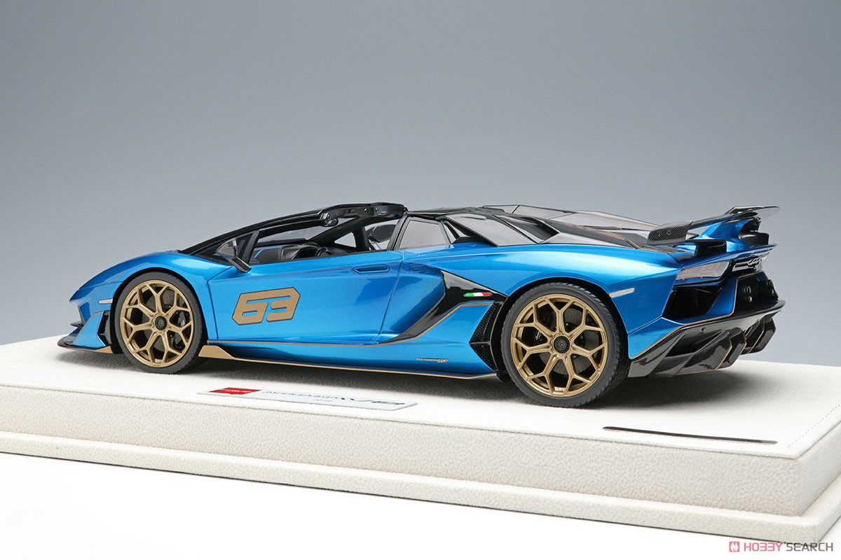 Lamborghini Aventador SVJ 63 Roadster 2019 Blu Uranus (Diecast Car