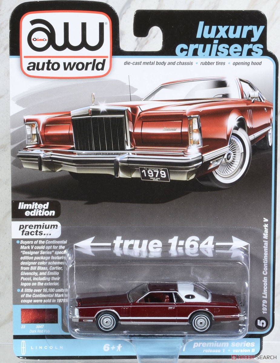 リンカーン コンチネンタル マーク V レッド/ホワイト (ミニカー
