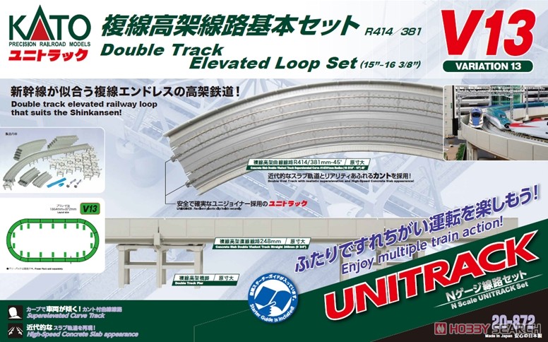 UNITRACK [V13] 複線高架線路基本セット R414/381 (バリエーション13