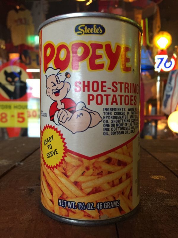 Vintage Popeye Potato Stick Can (J028) - 2000toys Antique Mall