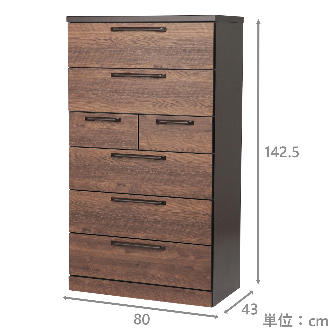 ハイチェスト クッキー80-6HCBR | TWO-ONE STYLEネット