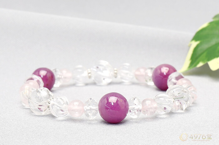 ルビー・ローズクォーツ ブレスレット ｜ 天然石通販の4976堂
