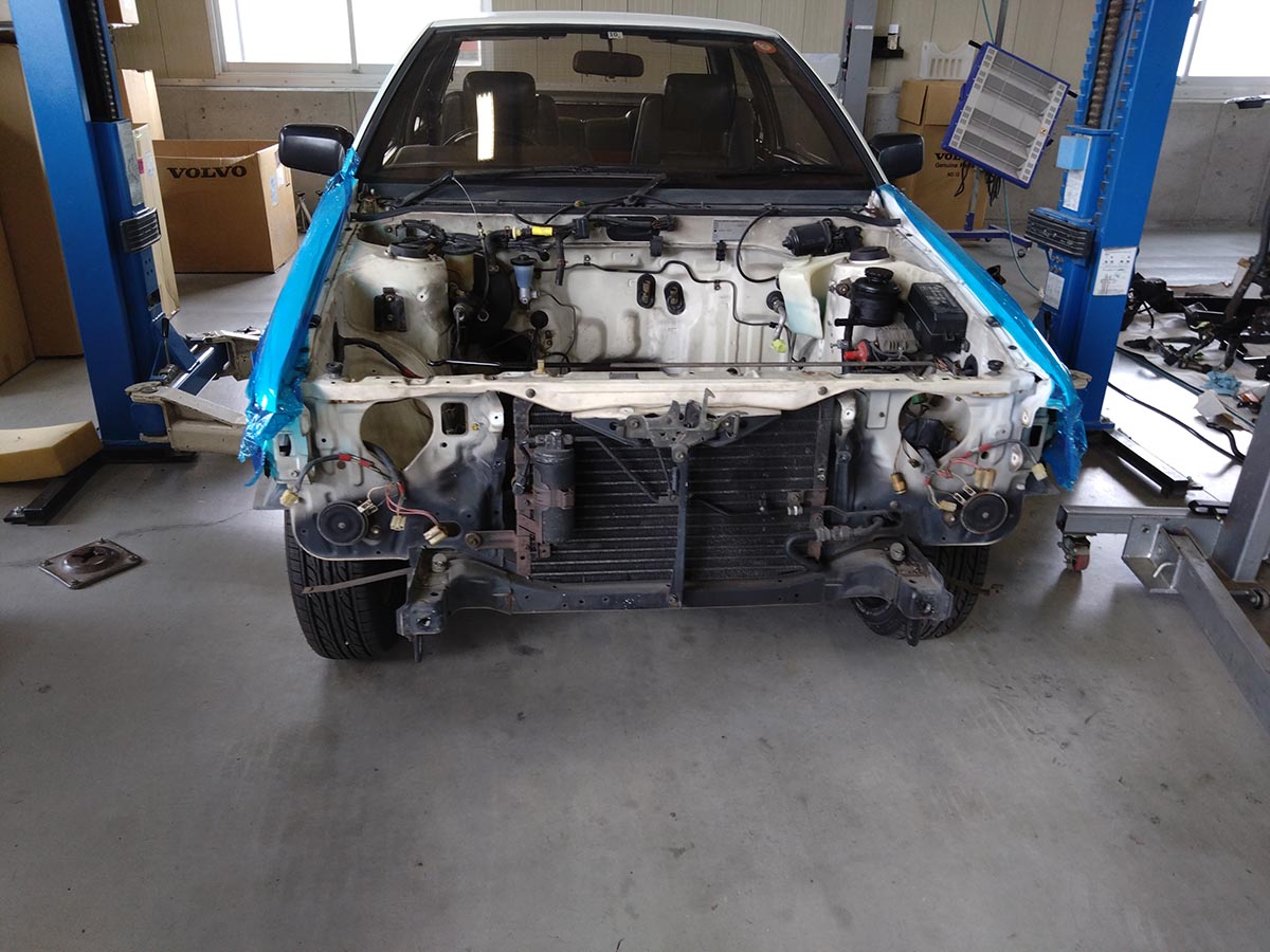 エンジンルームを空にする｜AE86 1984 再生プロジェクト｜ソフト99