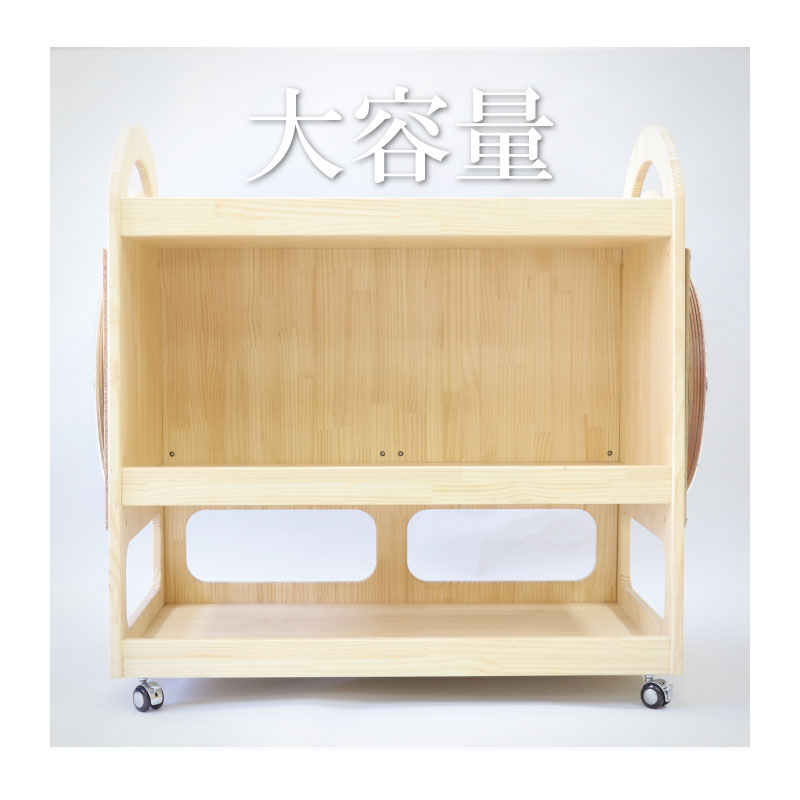木製子供家具 ワゴン・玩具セットA｜木製キッズコーナー、木製子供家具