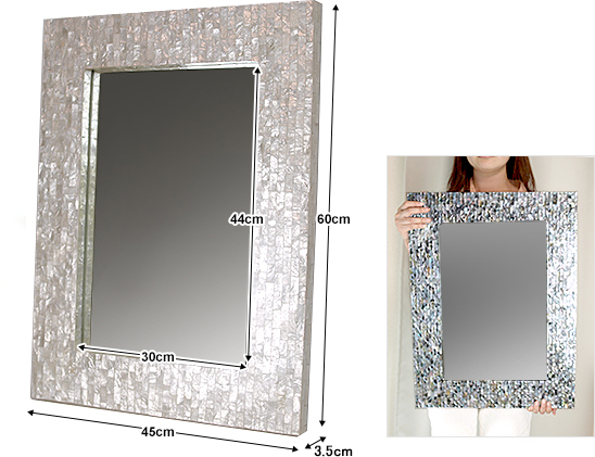 おしゃれな壁掛け鏡(シェル・貝) 通販｜《公式》ココバリ