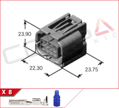 7283-2148-30 - Yazaki | HS-8S - Corsa Technic | 8-Way Kit