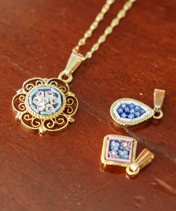 ベネチアンガラス】モザイクミニペンダントトップ(DROP ASST): 『欧州