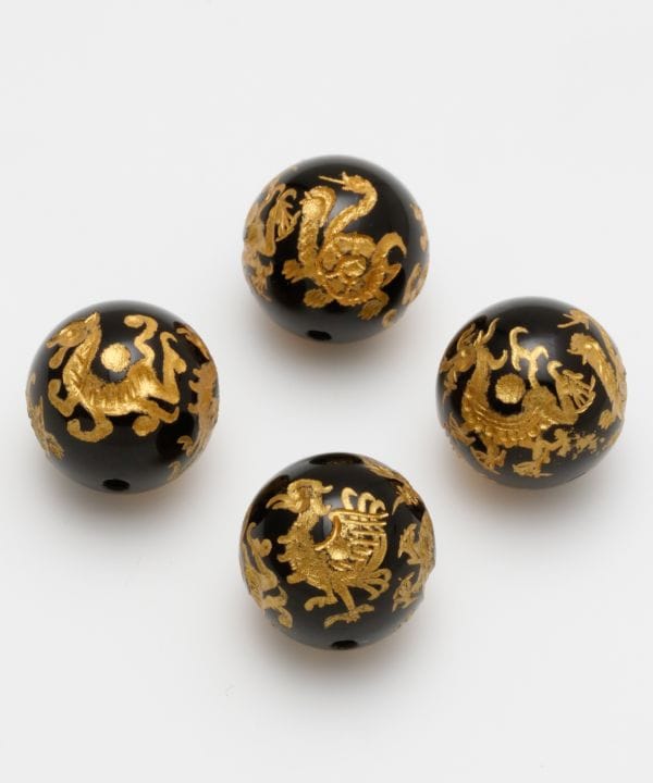 四神ブラックオニキス1粒 14mm(BLACK ONYX): 『岩座(いわくら