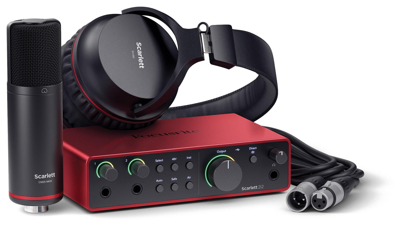 FOCUSRITE SCARLETT 2i2 STUDIO 4TH GEN AUDIO INTERFACE Bundle with