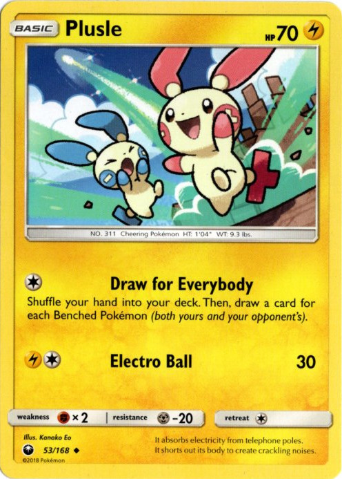 プラスル 海外版 英語版 Plusle - 53/168 -【Card Chicken】