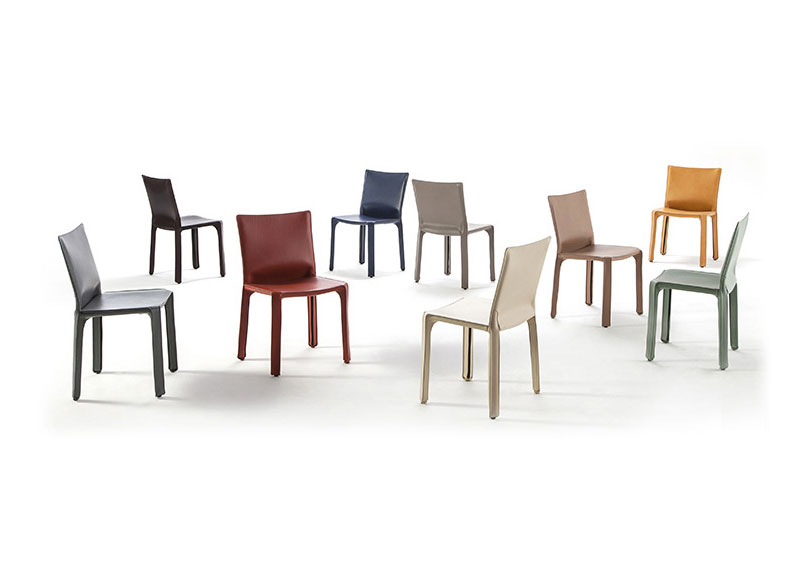 Cassina（カッシーナ）412 CAB 【在庫色/赤茶】キャブ アームレス