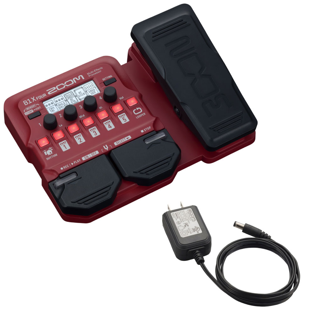 ZOOM B1X FOUR ベースマルチエフェクター 純正アダプター付き(ズーム