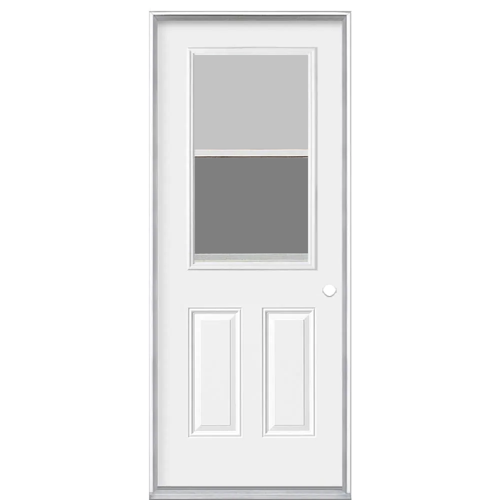 32-in Venting Lhis White Ext.Door Pre-Hung Steel Primed Jambs Rso