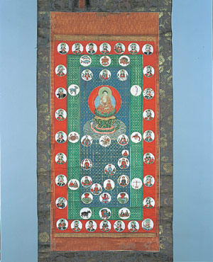 笛吹市／紙本著色星曼荼羅【県指定】【一宮】