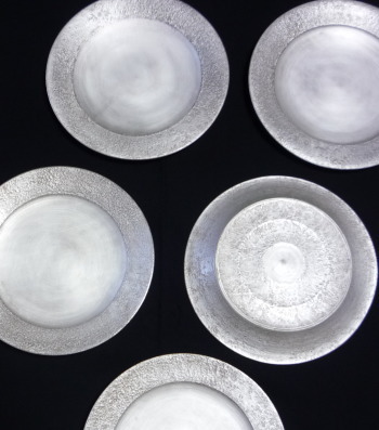 野田里美 銀彩 リム皿 | Club Table