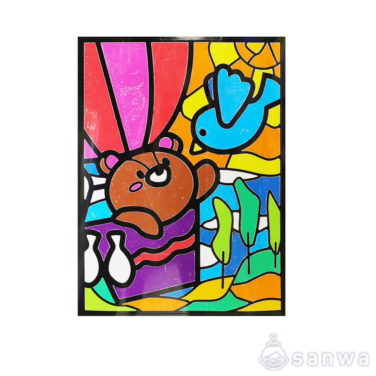 こするだけ】かんたんステンドグラス【4種類】（500円以下の工作