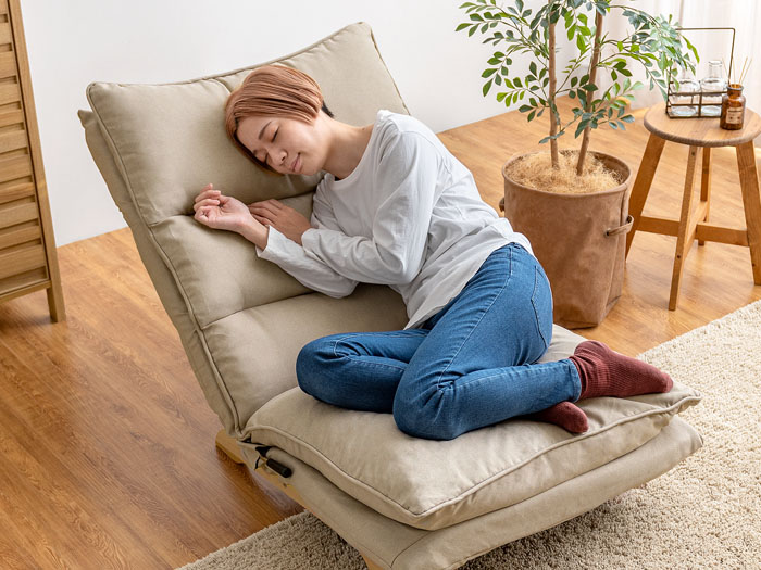 2人掛けリクライニング座椅子 ハイバック ダブルクッション