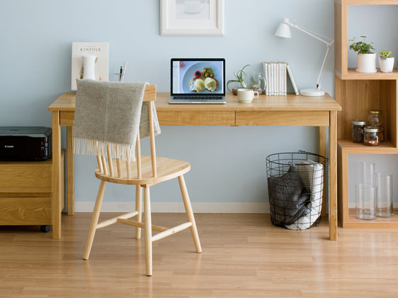 タモ無垢材デスク LIBRE〔リーブル〕 95cm幅 | 家具・インテリア通販