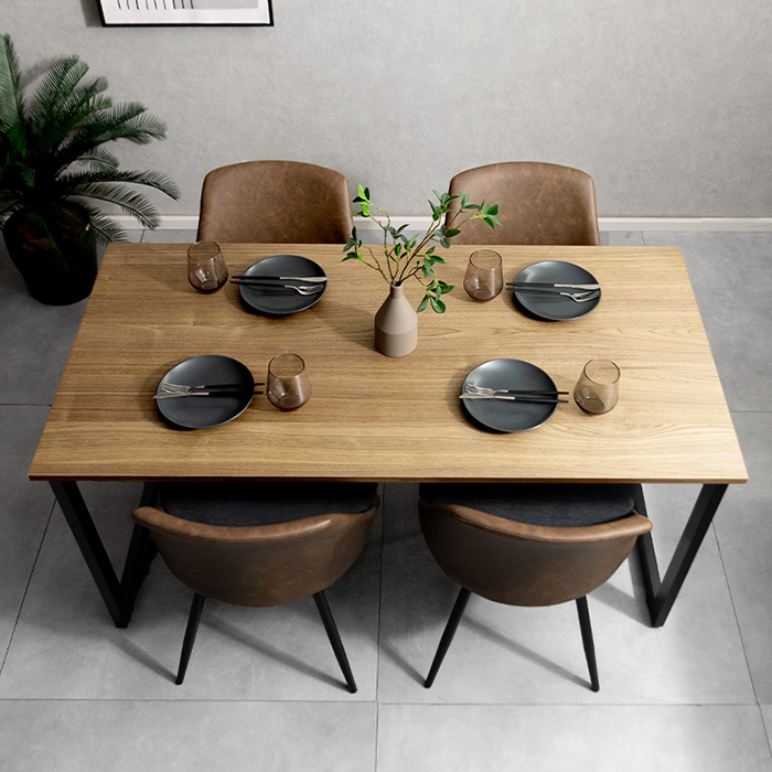 4人用 ダイニングチェア Roel(ロエル)・テーブル Velde(ヴェルデ) 5点