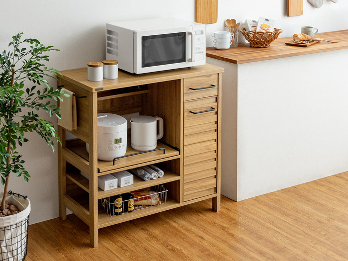 レンジボード LAFIKA〔ラフィカ〕 スライドトレー収納タイプ | 家具