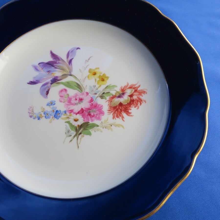 希少】マイセン・コバルトブルーのお皿（24.5cm） - 貴人たちのマイセン