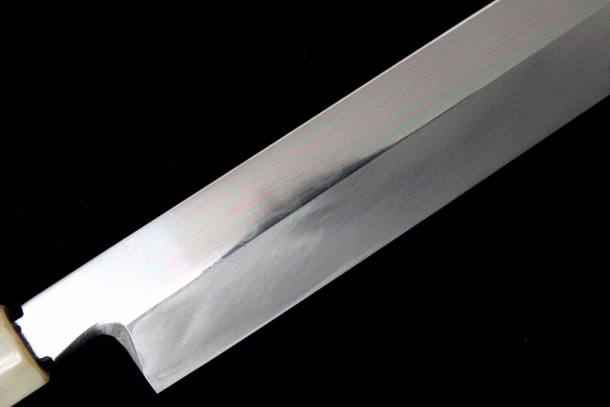 柳刃包丁 水焼本焼 尺 青一鋼 平鏡面 黒檀柄 白鞘・箱付 KN02-A9987