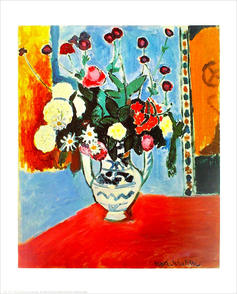 アンリ・マティス ポスター 弓形の手の花瓶とブーケ A2278|アート