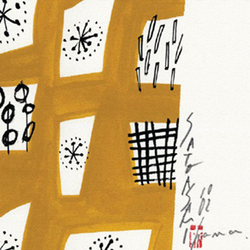 サトウアサミ 絵画 (版画/キャンバスジクレー) 花柄の布 5642|アート