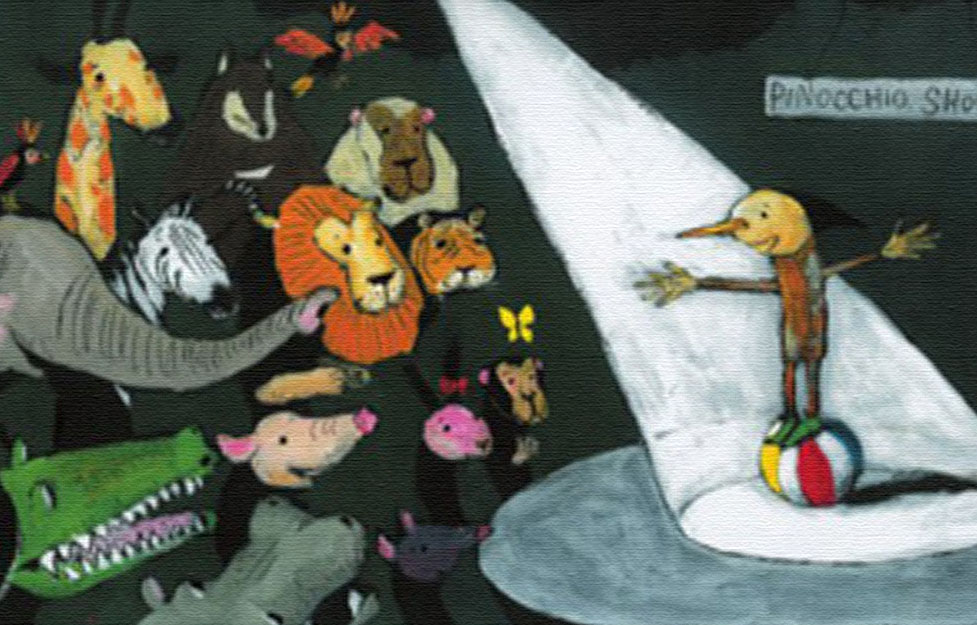 谷口智則 絵画 (版画/キャンバスジクレー) ピノキオショー 6465|アート
