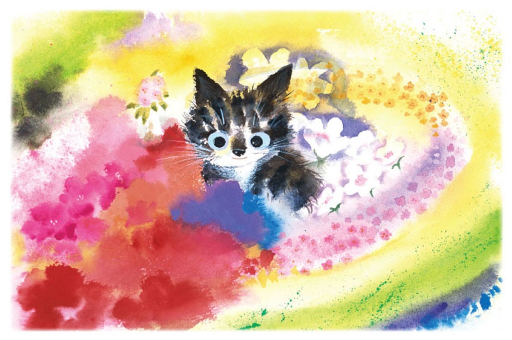 渡辺あきお 絵画 (版画/ジクレー) 花色のかくれんぼ 7001|アート