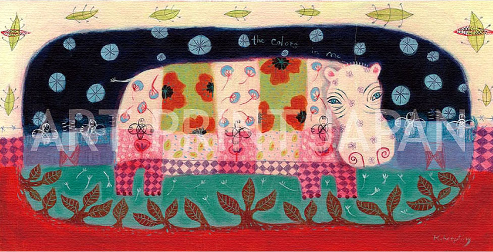 カレン・ホイプティング 絵画 (版画/キャンバスジクレー) カラフルな私