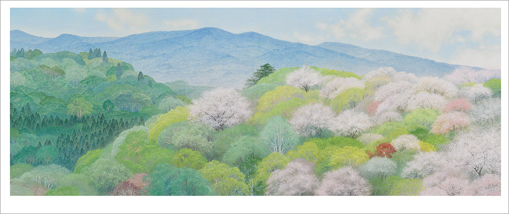 野地美樹子 絵画(版画/アーカイバル) 四季の彩(桜) 9598|アート
