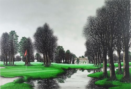 ゴルフ場(赤旗) | ジャック・デペルト 買取・作品 | 洋画、絵画高額