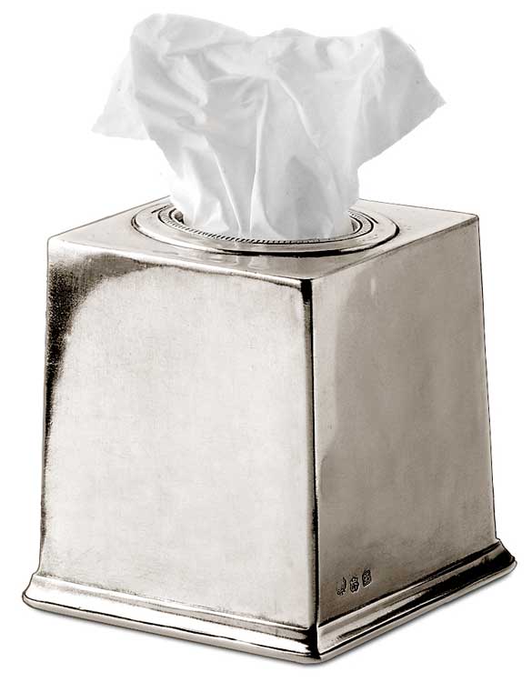 ティッシュケース(正方形）, グレー, ピューター, cm 13,5x13,5x14 by