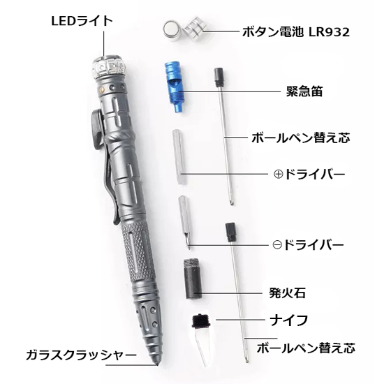 キャンプにも護身用品にも役立つ多機能ツール TB-037