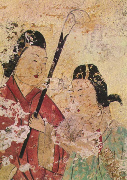 飛鳥資料館／高松塚／女子人物壁画／ASUKA/takamatutuka kofun jyosihekiga