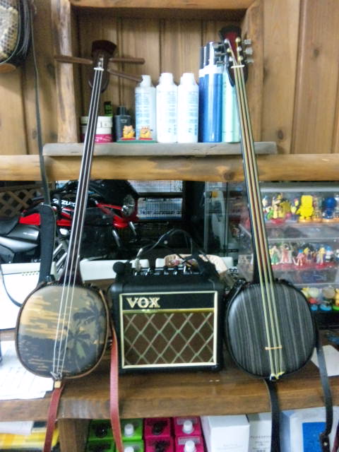 沖縄さんしん 本体とケース、ウマと爪のセット 沖縄さんしん 本体と