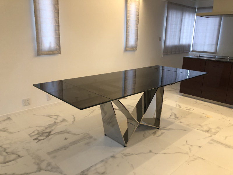 Stella divano】CT260 伸長式ガラステーブル 最長220cm – AVITUS