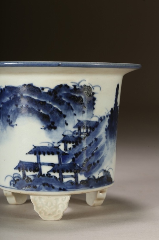 伊万里焼染付山水図丸 | 雨竹亭オンラインショップ