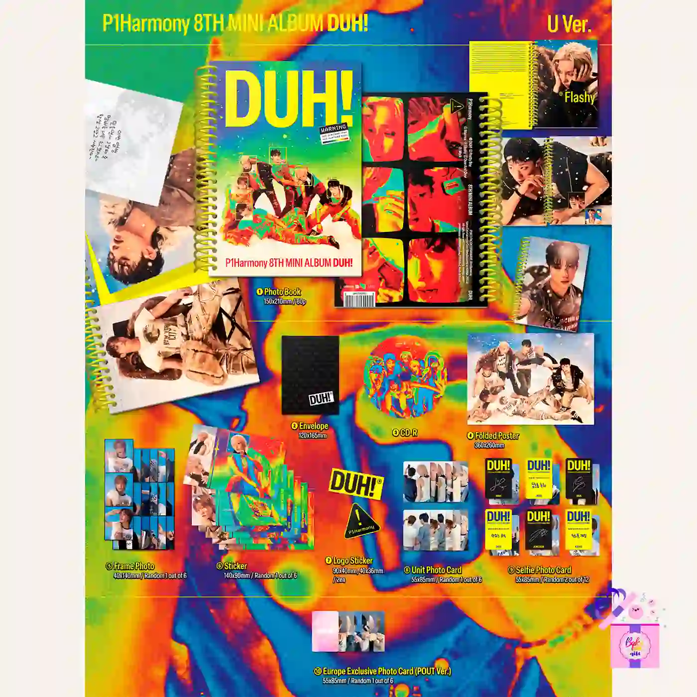 P1Harmony – DUH! [SIGNED ver.] (8th Mini Album) – Bak Bak K-Pop Store